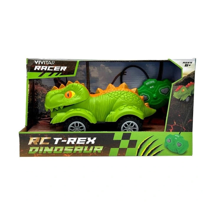Boxed RC T-Rex dinosaur toy.